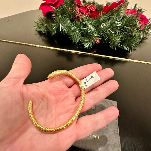 NWT RARE AUTHENTIC Julie Vos Textured Snake Open Cuff - Picture 8 of 17